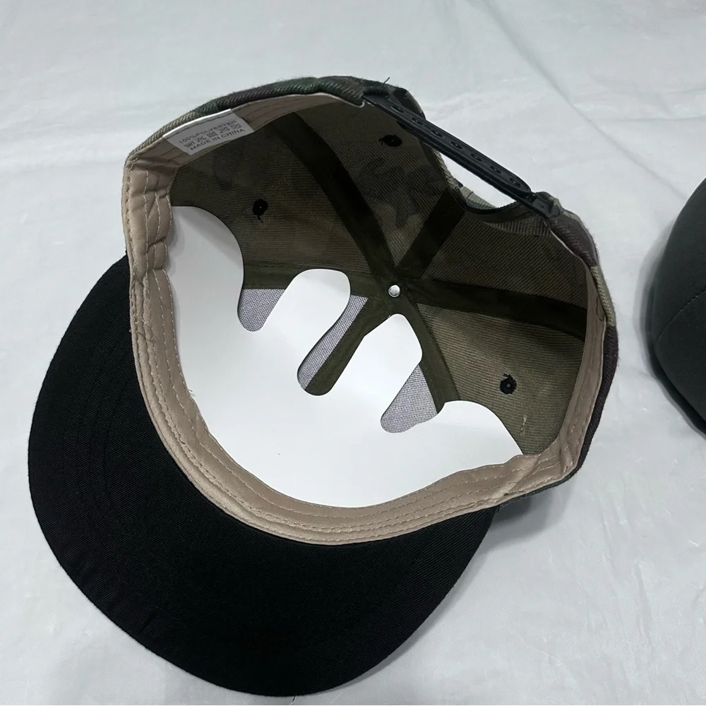 Men Snapback Hat Classic Hip Hop Style Flat Brim LA Wooden Patch camuflaje - Picture 9 of 16